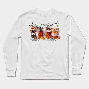 Halloween Coffee Cups Long Sleeve T-Shirt